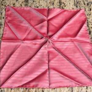 100% silk pocket square red